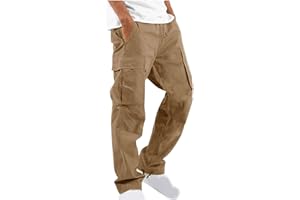 Dgoopd Cargo Pants for Men Work Hiking Pants Casual Workout Joggers Athletic Sports Sweatpants Active Cargo Joggers Pockets