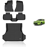 KELCSEECS Floor Mats & Cargo Liner for 2011-2022 2023 Dodge Charger RWD/Chrysler 300 RWD All Weather Car Mats Cargo Mat Trunk Mat Charger/Chrysler 300 Floor Mats Trunk Liner Black Accessories