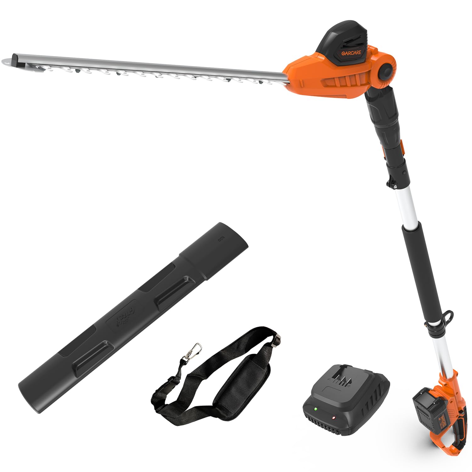 Photo 1 of ***battery missing***
GARCARE Hedge Trimmers Cordless with Battery - Pole Hedge Trimmer with 20V 4.0Ah Li-Ion Battery & Quick Charger, 450mm Laser Cut Blade [Battery and Charger both not available] 