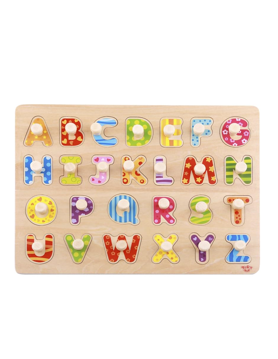 abgee 921 TY852 EA Wooden Alphabet Puzzle 27pce, red