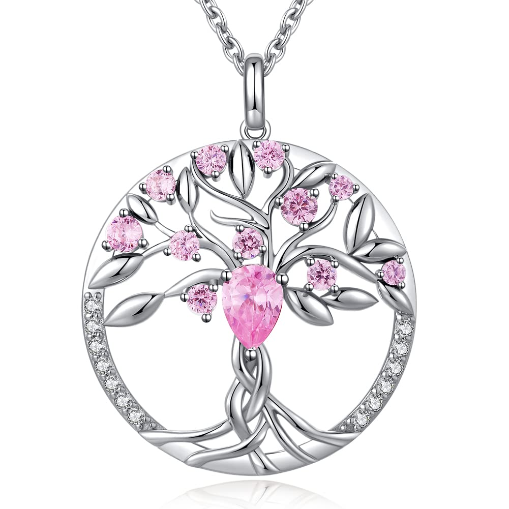 Jiahanzb Tree of Life Necklace, Family Tree Necklace, Tree of Life Pendant