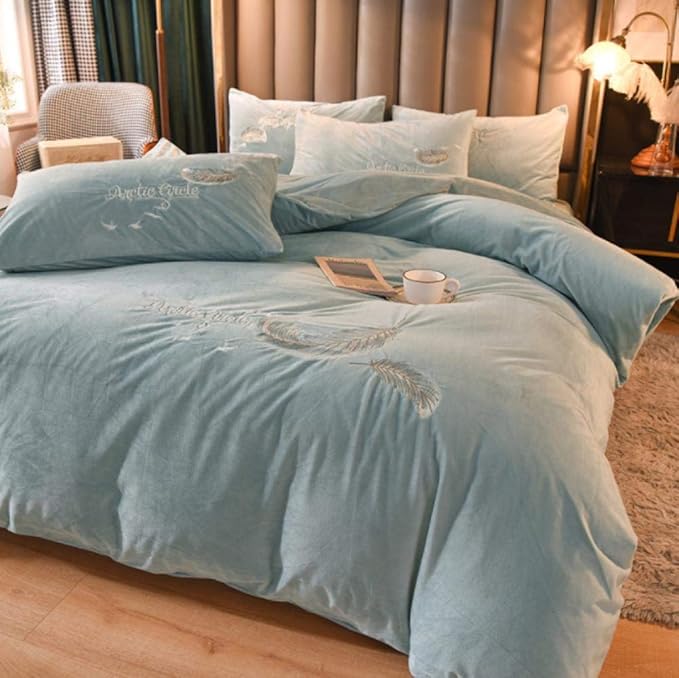 GSYHZL luxury bedding set，Milk velvet double bed supplies, coral velvet