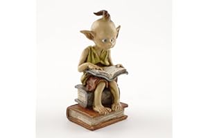 Top Collection Miniature Fairy Garden and Terrarium Statue, Garden Pixie Elf Reading Book