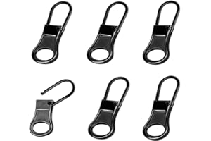 6pcs Zipper Pull Replacement, Detachable Zipper Pulls Zipper Replacement Zipper Repair Kit Zipper Replacement Slider for Jack