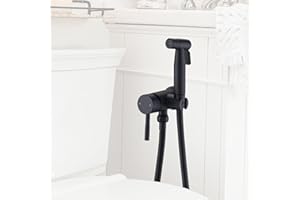 CHOMLEY Chomely Warm Water Handheld Bidet Sprayer for Toilet, Mounted on Bathroom Vanity, Cloth Diaper Jet Sprayer Attachment for Feminine Wash, Muslim, Ducha para Toilet, Pet Shower, Matte Black
