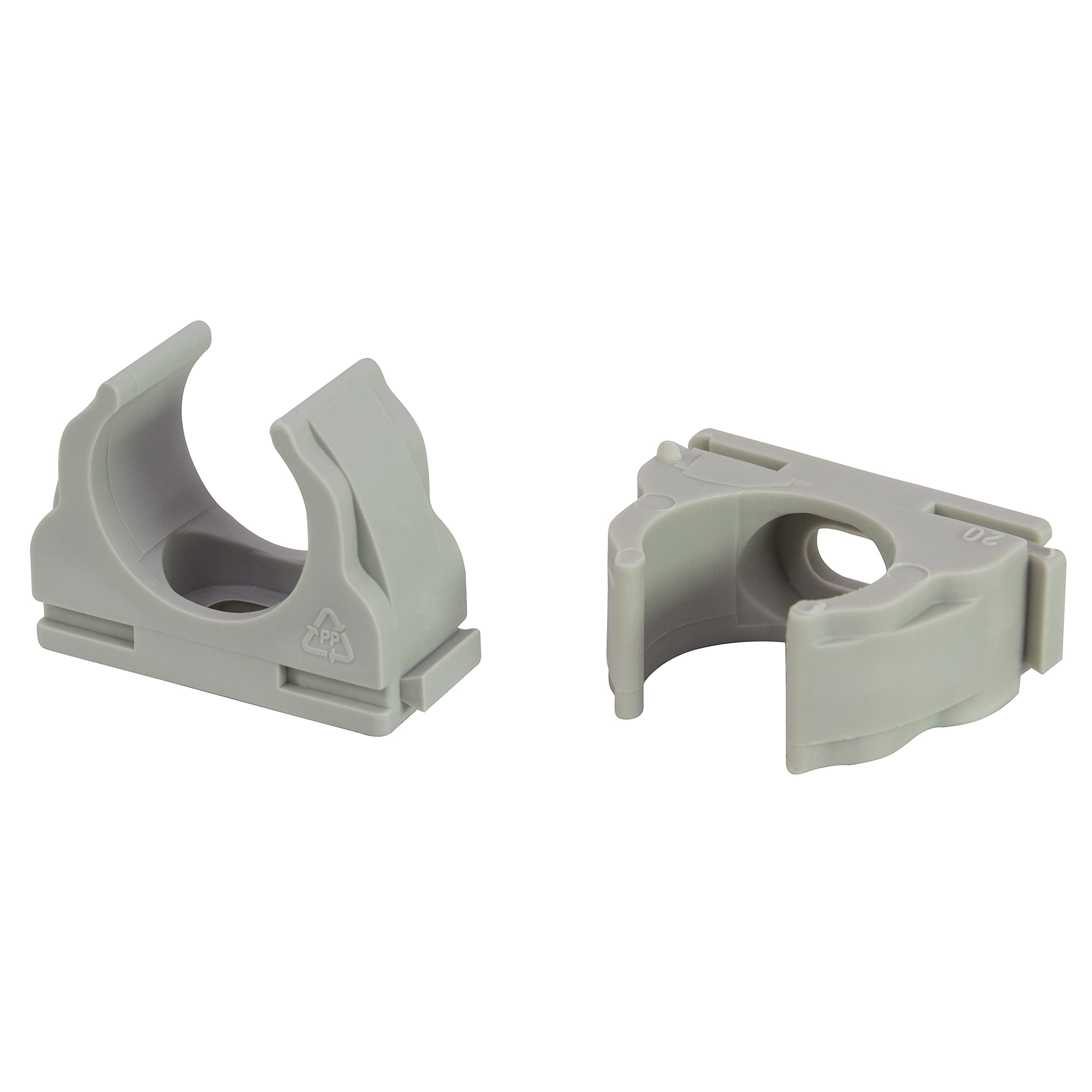 REV 00319112361104 ISO clamp, Rigid, EN 20, 3 x 30 Pieces, Gray, Ø 20 mm