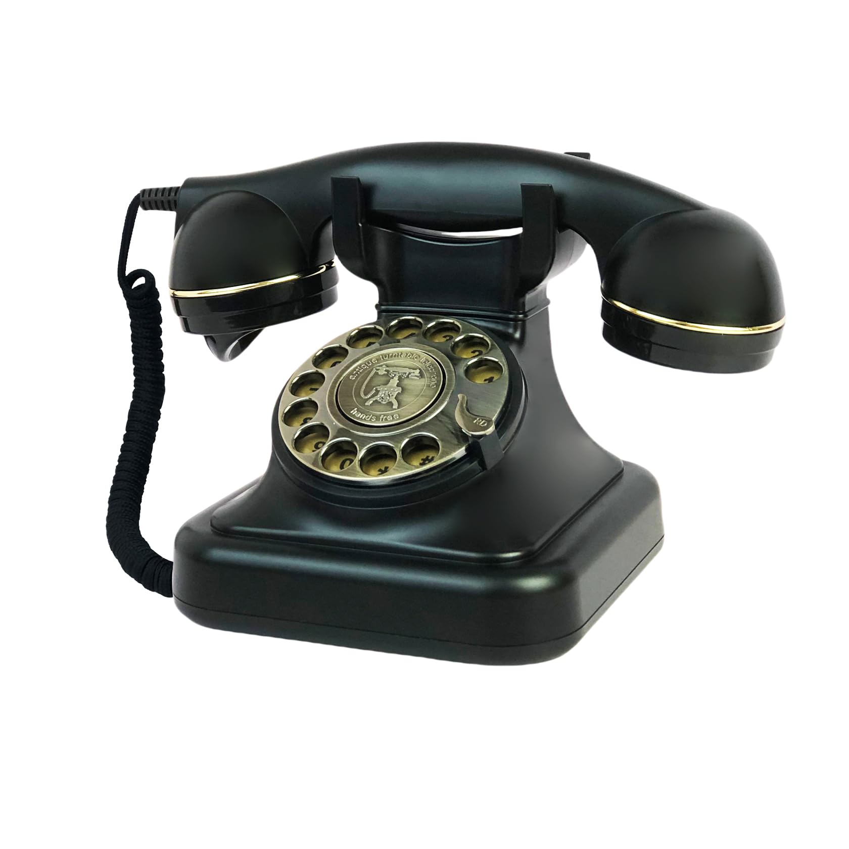 Retro Telephone, TelPal Black Corded Telephones of 1930s, Vintage Landline Home Phone, Decorative Old Fashion House Phones, Wired Analog Phone for Home/Office/Hotel/School