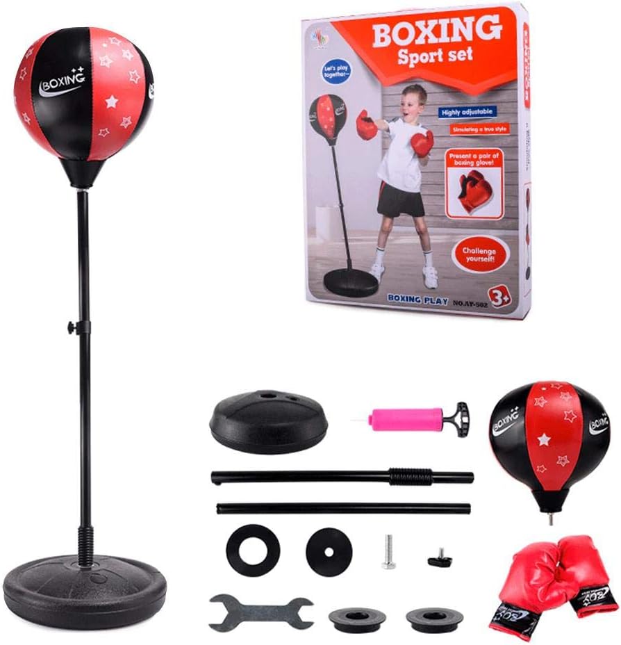 PROKTH Teen Fitness Freestanding Reflex Punching Bag Boxing Reflex Ball for Teenagers Kids by TechTools Great Exercise & Fun Activity