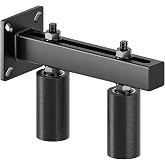 Universal Heavy Duty 4" Slide Gate Guide Roller, Steel Thickening Sliding Gate Kit and Hard Nylon Rollers，Rugged and Resistant to Corrosion and Rust，Tipping for Sliding Rolling Gates Up to 5.7"
