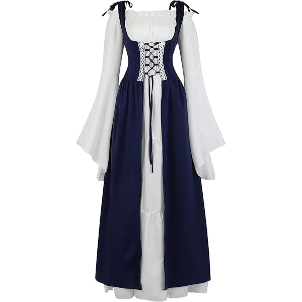 Amazon.com: Kranchungel Renaissance Costume Women Dress: Flowy Long Sleeve  Medieval Dress for Renaissance Faires & Medieval Festival Black X-Small :  Clothing, Shoes & Jewelry