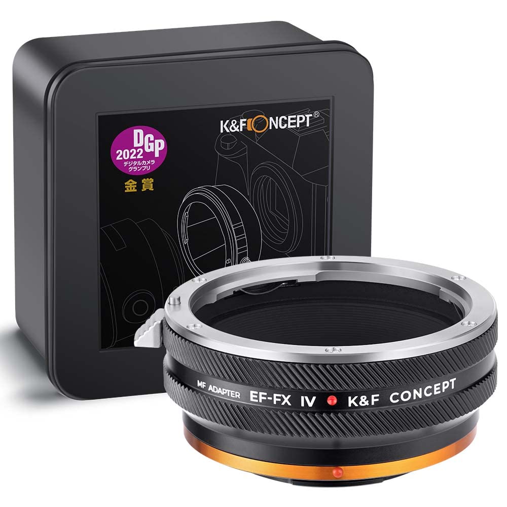 K&F CONCEPT IV PRO EF/EF-S to FX Lens Mount Adapter, Compatible with Cano-n EF&EF-S Series Lens and Compatible with Fujifilm Fuji X-Series X FX Mount Cameras
