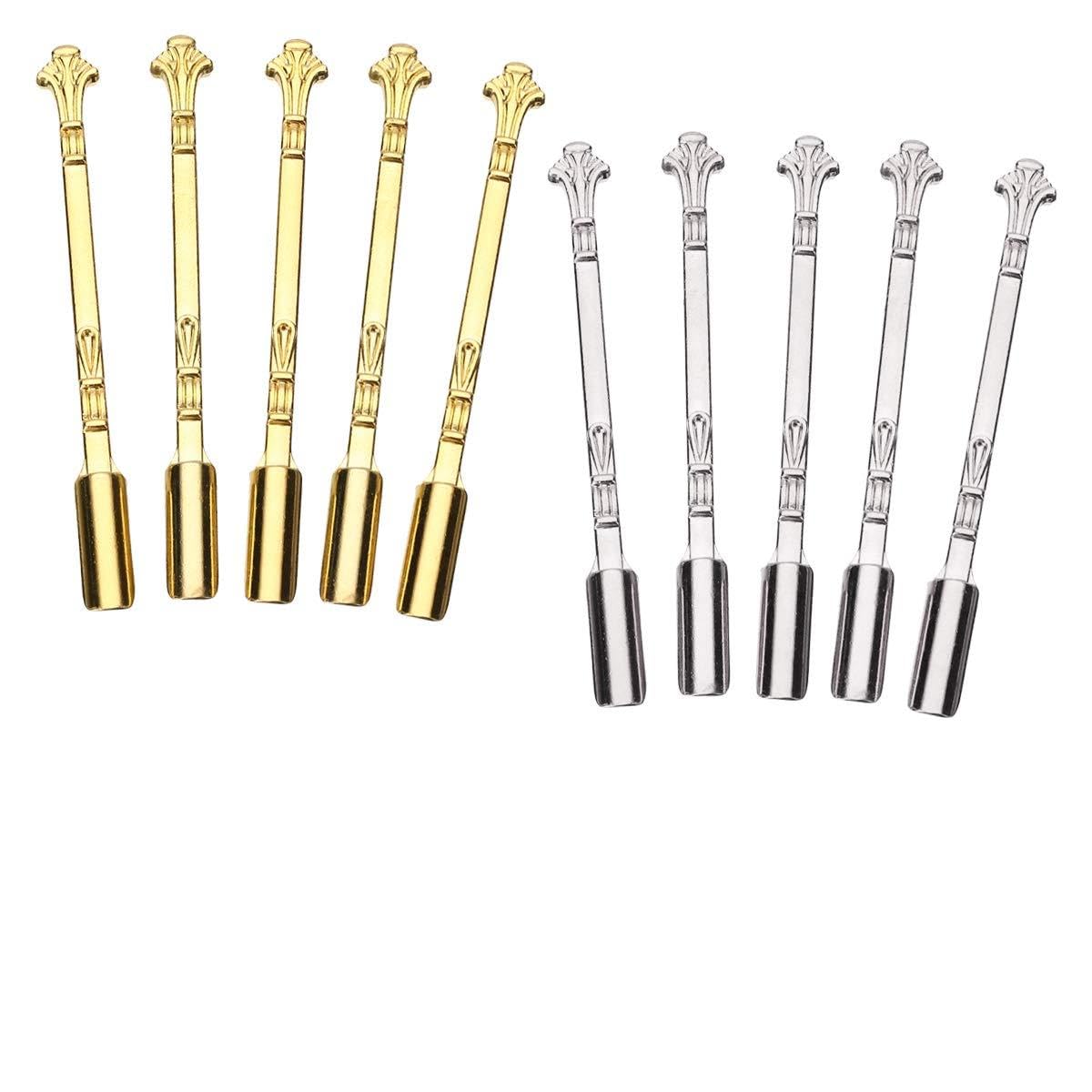 10 Pcs Mini Spoon Shovel Spoon, Tableware Charm, Home Supplies Pendants Necklace (Gold, Silver)