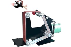 GANGMU TEC Belt Sander Converter, Angle Grinder Sanding Adapter for Fixed Table Jobs, US 5/8-11 Thread Attachment, Professional Polishing Tool for Wood, Metal, and More (30mm Belt)