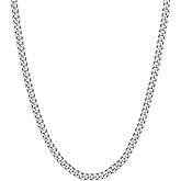 Reoxvo Mens Gifts Cuban Link Chain for Men Stainless Steel Mens Necklaces 5mm Neck Chains Accessories Jewelry for Men 18-30 Inch