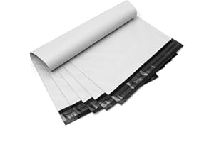 PACIFIC MAILER Poly Mailer Shipping Envelopes Bags with Self Sealing Adhesive, Waterproof and Tear-Proof Postal Bags [White, 10" x 13", Pack of 100]
