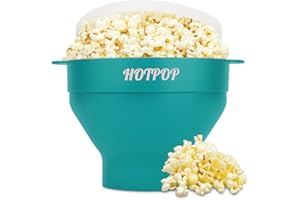 The Original Hotpop Microwave Popcorn Popper, Silicone Popcorn Maker, Collapsible Bowl BPA-Free and Dishwasher Safe- 20 Color