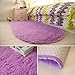 YJ.GWL Oval Fluffy Area Rugs for Bedroom and Living Room Shaggy Cute Plush Nursery Carpet for Kids Baby Girls Bedroom and Dorm Fuzzy Home Decor Carpet 2.6' X 5.3' Purple