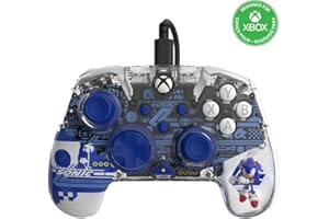 PDP REALMz Wired Xbox Controller Licensed for Series X|S, Xbox One, Windows 10/11 PC, LED Lighting Collectible Sonic Superstars, Programmable Buttons/Triggers, PC Control Hub App: Sonic Speed