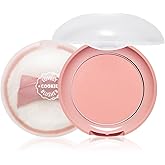 ETUDE Lovely Cookie Blusher - Peach Choux Wafers 4g | Glowing & Natural Powder Blush with Long-Lasting Sebum Control | Easy Application | Korean Makeup, Kbeauty, Perfect for Gift