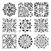 Mandala Painting Stencils Reusable Stencil Laser Cut Painting Template Floor Wall Tile Fabric Wood Furniture Stencils, Set of 9 (6x6 inch)
