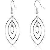 Three Layer Hollow Leaf Earrings Sterling Silver Earrings Elegant Fashionable Dangle Earrings for Women