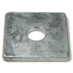 Square Washers Hot Dipped Galvanized - 5/8" (ID 11/16", OD 2", THK 0.125") - Qty-25