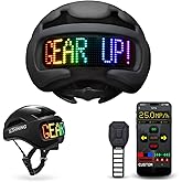 Docgari Bike Helmet with Light - Bike Helmet with DIY LED Screen for Scooter, Bicycle, Skateboard - LED Display Helmet with Customizable Patterns - Bicycle Helmet Light for Adult Men and Women