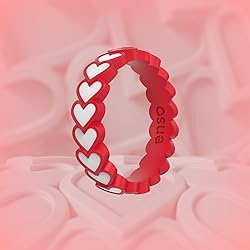 Enso Rings Hearts Accent Silicone Ring Collection
