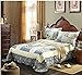 Tache Colorful Print Patchwork Floral Lightweight Quilted Bedspread Quilt Set (California King, Seaside Villa)