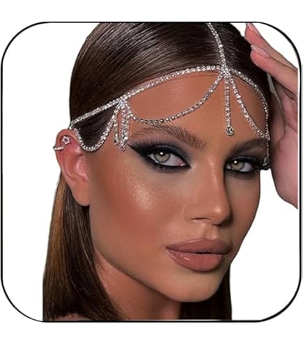 Amazon.com: CAKURE 1920s Crystal Cap Headpiece Flapper Cap Head