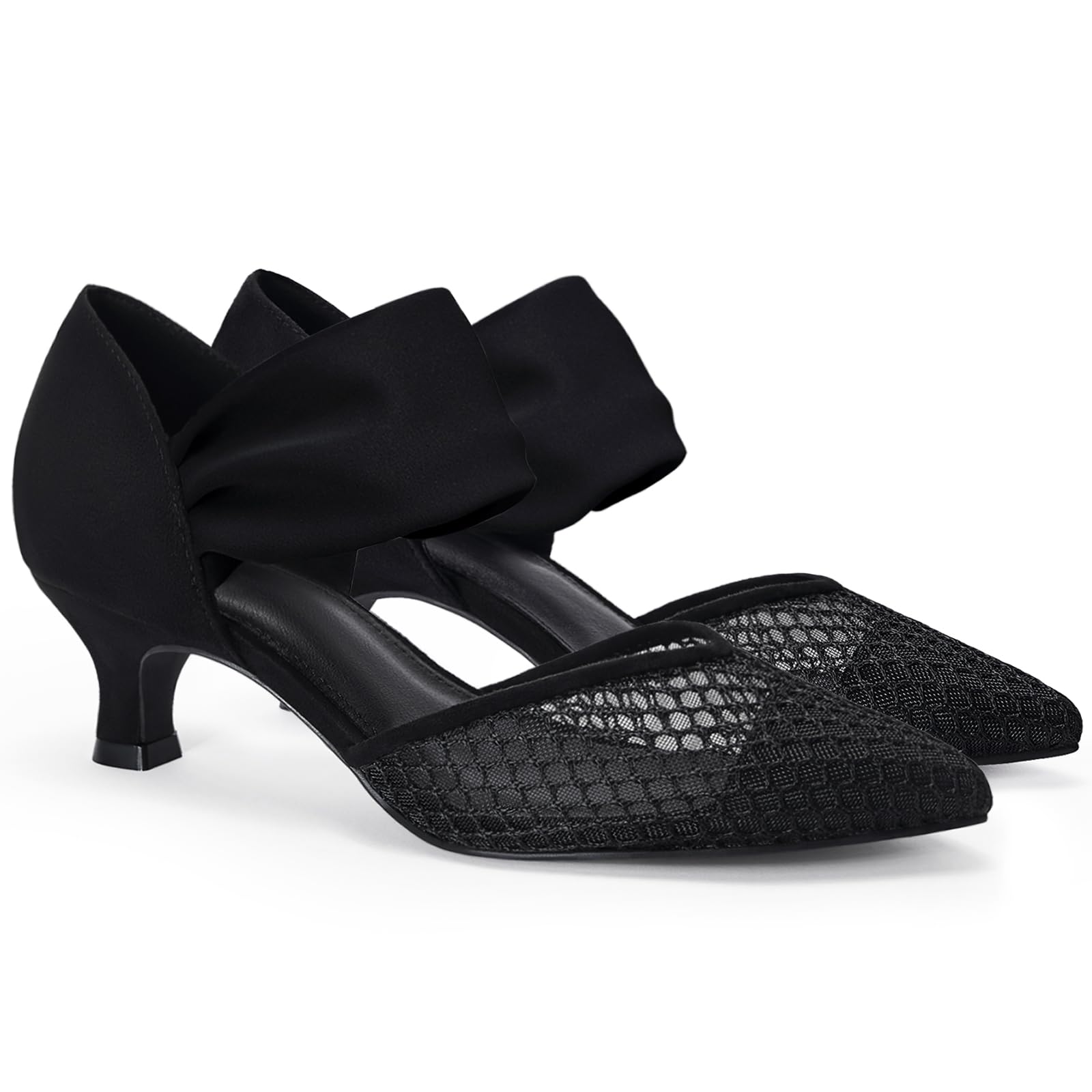 Fresh Look at Coutgo Womens Low Kitten Heel Dress Shoes Pointed Toe Slip