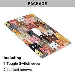 Pznen Cat Single Toggle Light Switch Cover Cute