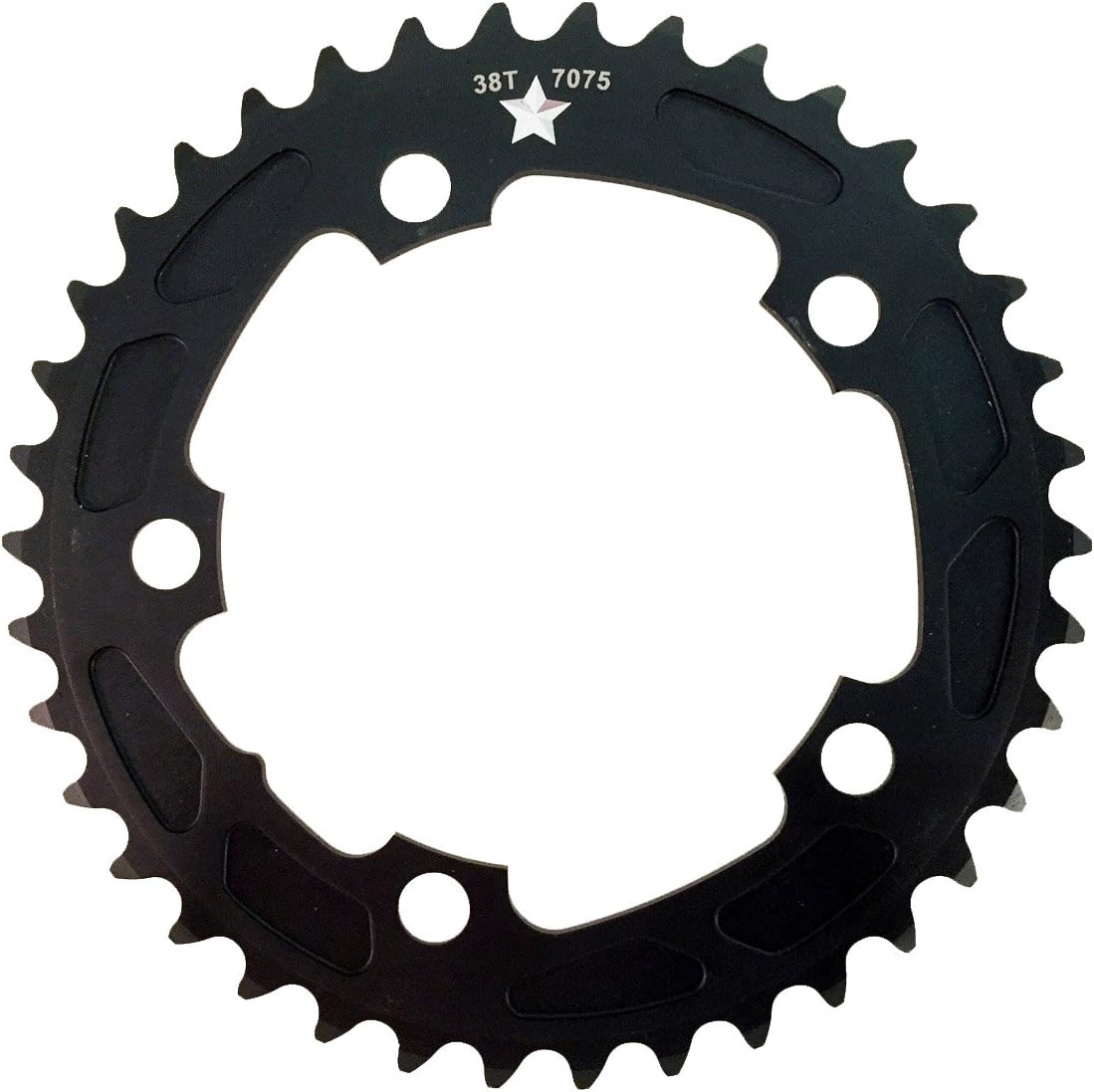 USAMade 110 mm BCD 5-Bolt SharkTooth Pro CXR Road/Cross Chainring - Aircraft Aluminum Alloy-Made in USA