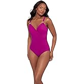 Miraclesuit Women's Swimwear Razzle Dazzle Siren Underwire One Piece Swimsuit, Framboise, 12