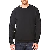 BELLA+CANVAS Men's Classic Crewneck Soft Style Sweatshirt, Medium, Black