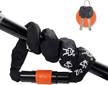 Amazon ヘビーデューティバイクロック 2つのキー高セキュリティ自転車ロックは錆びにくい盗難防止サイクリングチェーンロック 子供向けのユニバーサルバイクバイクゲートフェンス 95cm Sgsg ケーブルロック