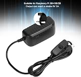 PUSOKEI 5V 3A Micro USB Power Supply Charger Adapter with Switch for 3B+/3B/2B view 2