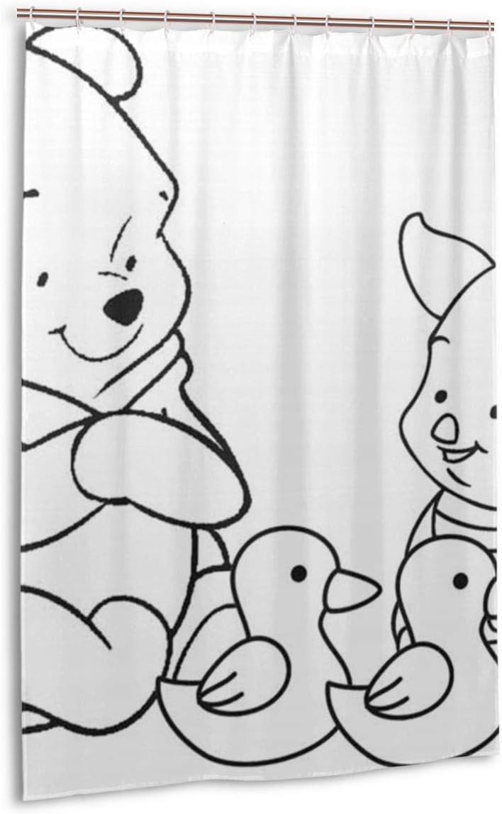 Amazon Co Jp くまのプーさんの壁紙8 シャワーカーテン 防カビ 防水 おしゃれ かわいい 浴室カーテン 軽量 速乾 取付簡単 122x1cm ホーム キッチン