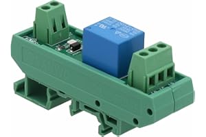 DIN Rail Mount 1 Channel for Relay Board Module, 5V/12V/24V DC Electromagnetic for Relay with 10A Switching Current for Indus