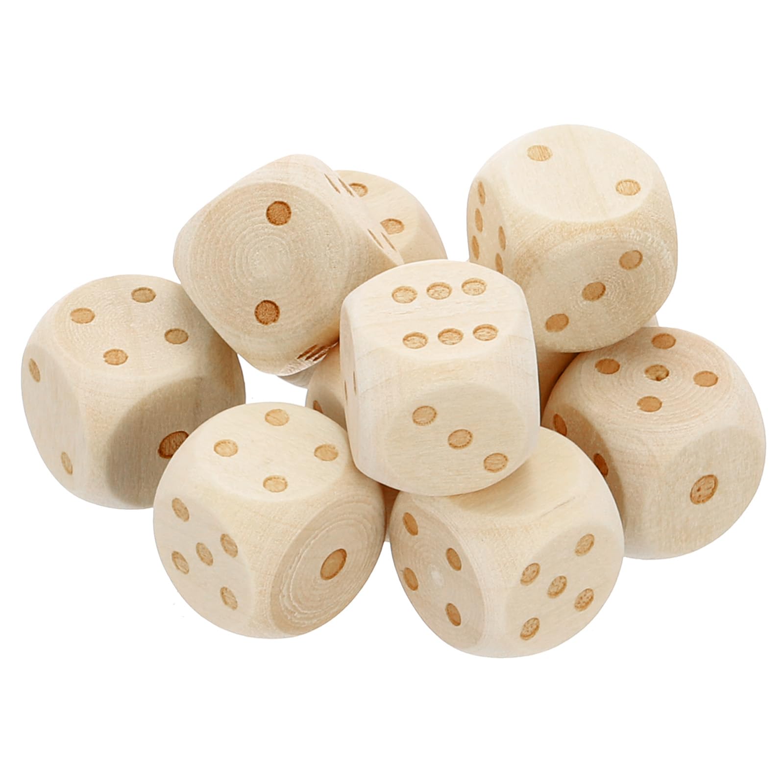 PATIKIL 12mm Wooden Dice, 20Pcs Numbers 1-6 Cube Dice with Round Corner 6 Sides Square Wood Blocks for DIY Craft Projects