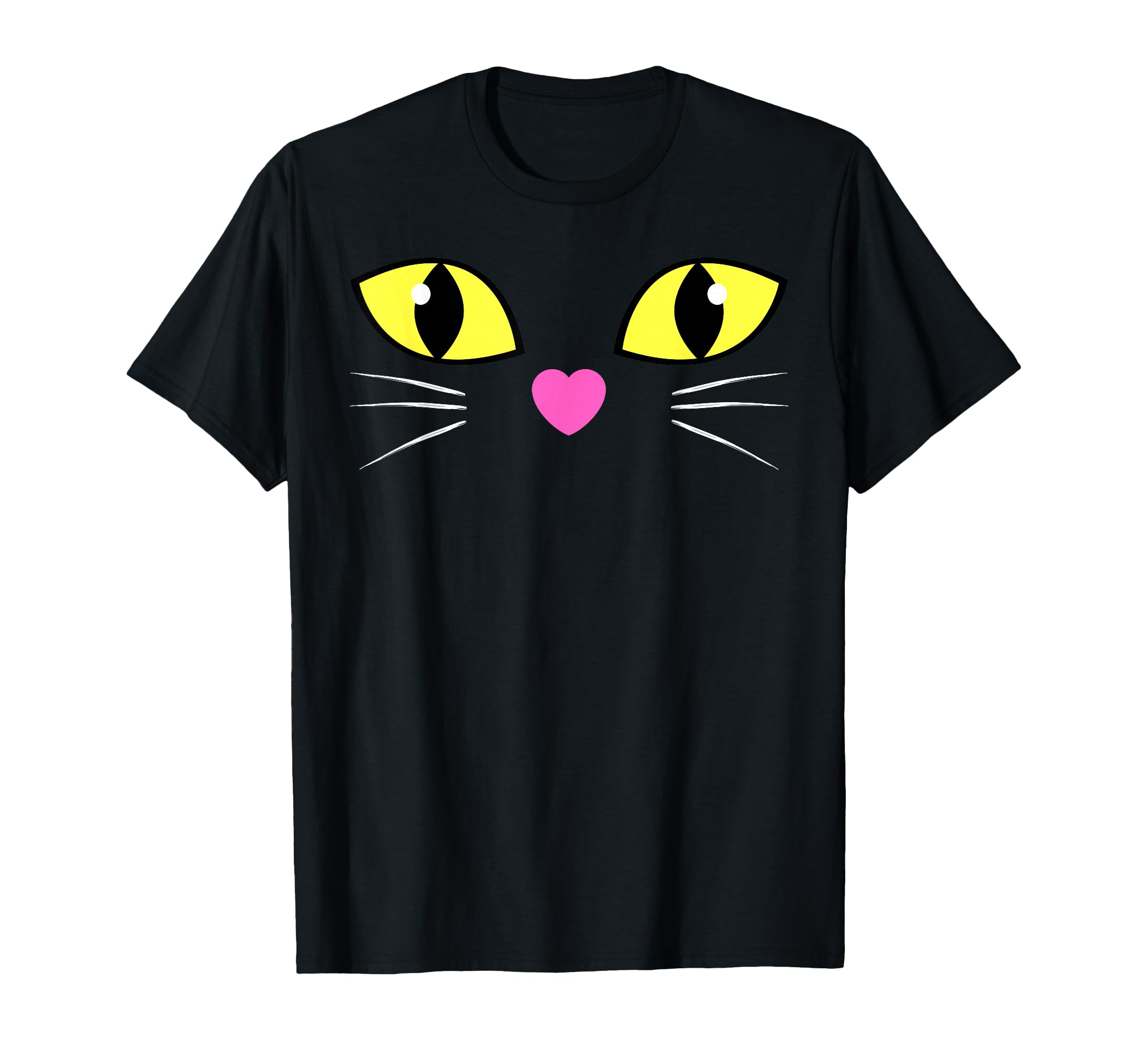 Photo 1 of 10Black Cat Face Shirt | Kids Easy Black Cat Halloween Costume T-Shirt