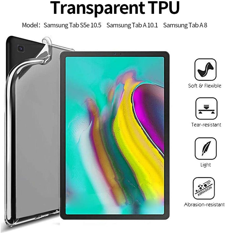 TPU Transparent Cover Case for for Samsung Galaxy Tab A 8.0 2019 SM-T290 T295 T297 8.0 inch Tablet Case Shockproof Soft Case