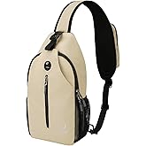 WATERFLY Crossbody Sling Backpack Sling Bag Travel Hiking Chest Bag Daypack