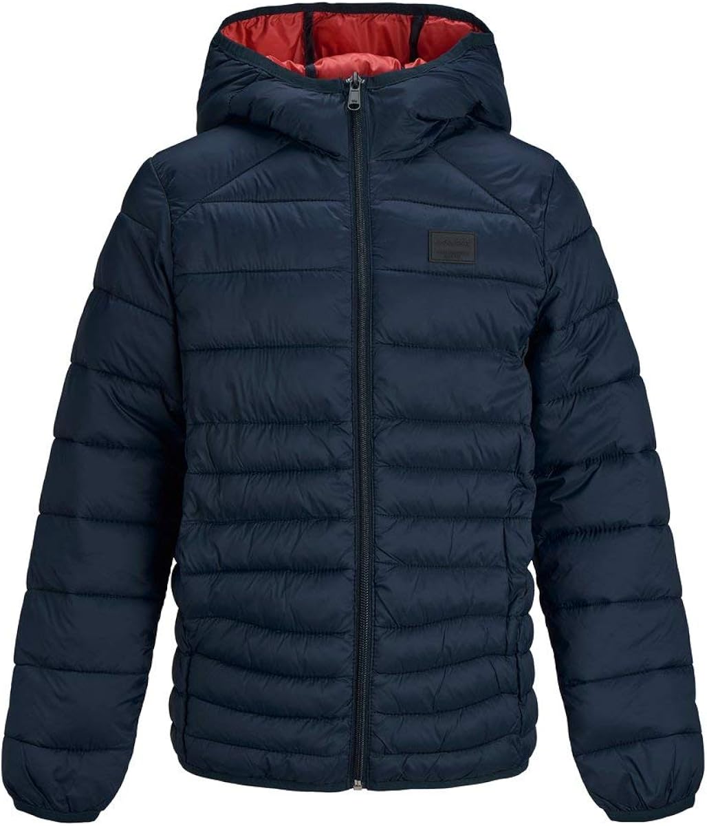 Piumino JACK & JONES Jjmoon Hood Puffer Per Bambini E Ragazzi | Cappuccio, Taglio Regular Fit, 100% Poliestere
