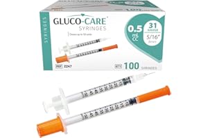 GLUCO-CARE 0.5 ml/cc Syringes 31G x 5/16’’ (8mm), 100/box