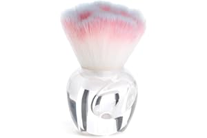 BQAN Nail Dust Brush Nail Art Dust Powder Remover Brush Nail Arts Dust Cleaner Brush Soft Kabuki Cleaner Brush for Makeup or Acrylic UV Gel Nail Arts (Pink-blue)