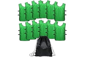 FLECHR Soccer Sports 12 Pack Team shirt Training Vests Jerseys Bibs Adult Youth kids Football Basketball Volleyball Hockey