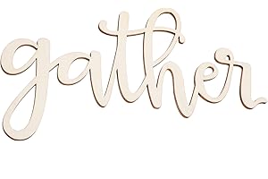 CATIEBYE Rustic Wooden Gather Sign Decorative Wall Hanging Home Décor Accent for Door and Living Room