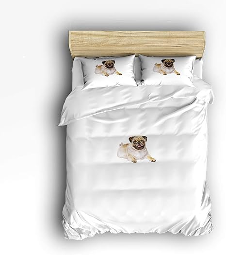 Amazon Trendier ファッション 羽毛布団カバーセット 快適なベッドセット ピンクの髪の毛無し 犬の動物の柄 寝具セット 4点セット 掛け布団カバー1枚 ベッドシーツ1枚 枕カバー2枚 King Size trrwhlwhlsjtsslxmsjtdtrr 寝具カバーセット オンライン通販