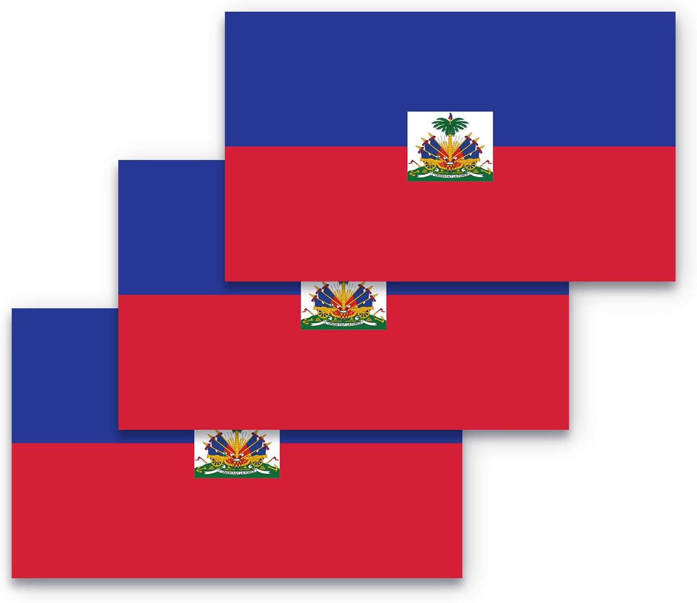 Amazon Com 3x5 Haiti Flag Sticker 3 Pack Made With Durable Waterproof Materials Haitian Flag Bumper Sticker Flag Of Haiti Bumper Sticker Haiti Sticker Haitian Sticker Haitian Flag Decal Haiti Decal Kitchen Dining